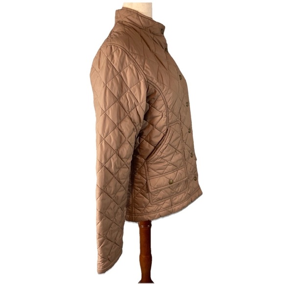 C.C. Filson Co. Women’s Size Large Quilted Snap Button Tan Brown Puffer Jacket - Picture 5 of 8